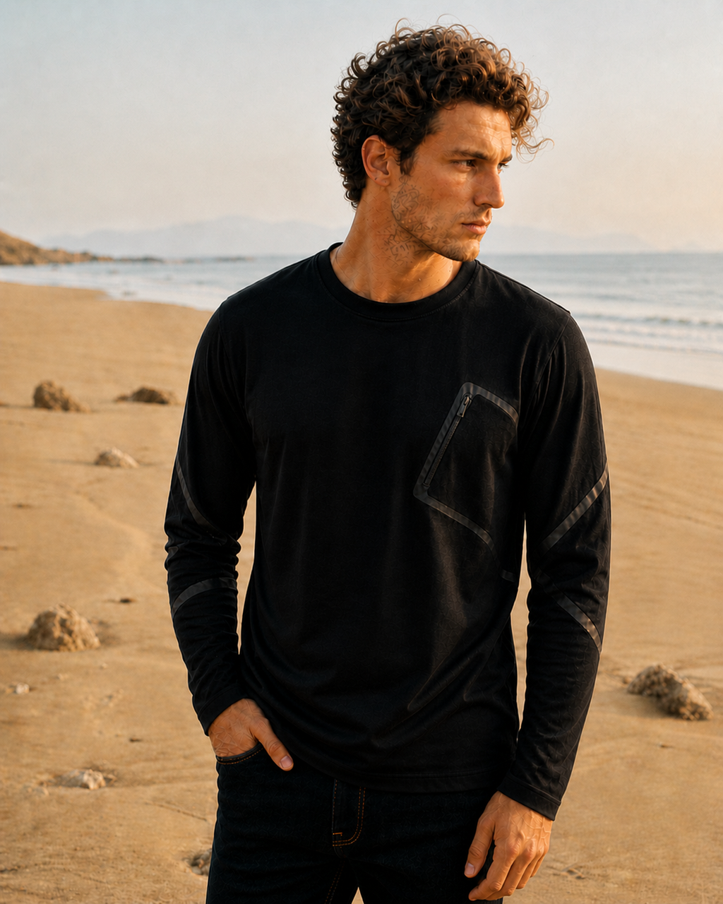 Black Valentino Fabric over sized T-Shirt