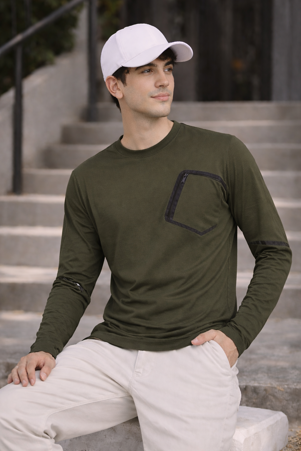 Olive Valentino Fabric over sized T-shirt