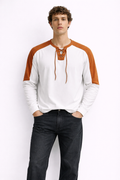 Suede Touch Henley Tee – Cotton Blend
