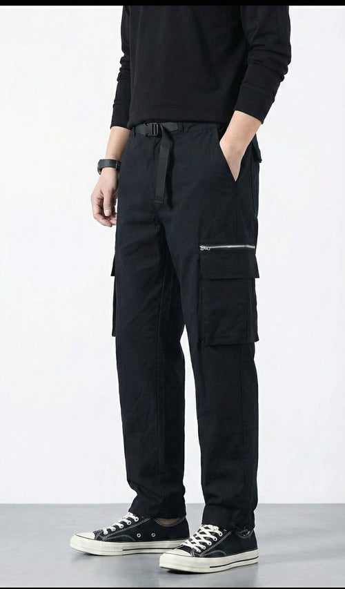 Black Nylon Crush Cargo