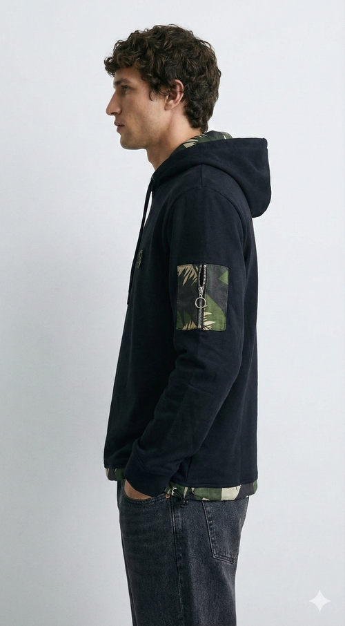 Black Camouflage Hoodie