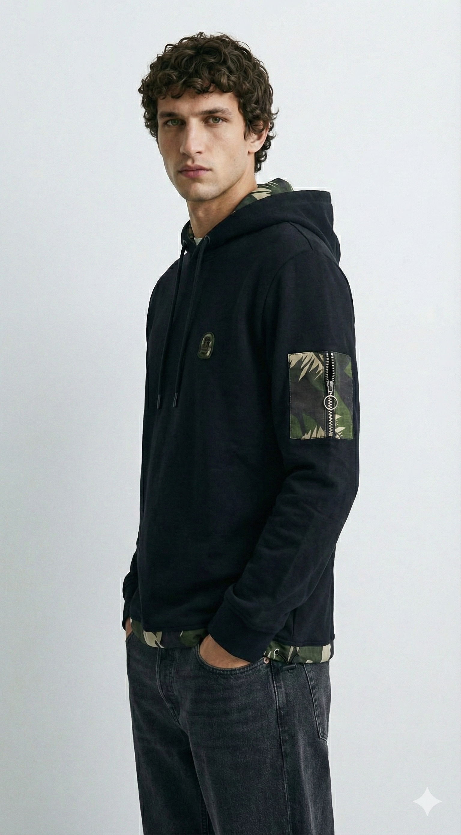 Black Camouflage Hoodie